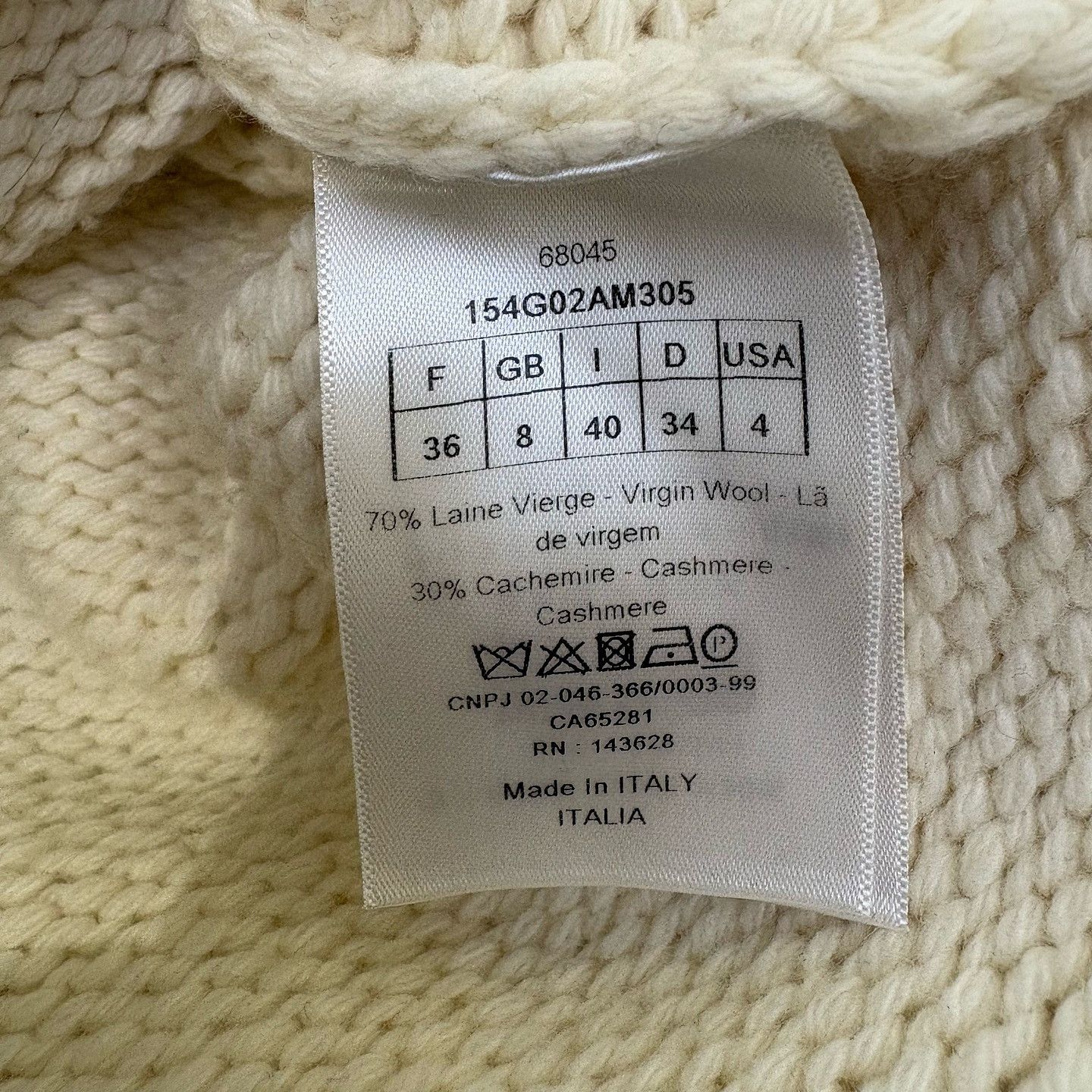 Dior Dior Nautical Wool Cashmere Cardigan Size 36 Size XS / US 0-2 / IT 36-38 - 4 Thumbnail