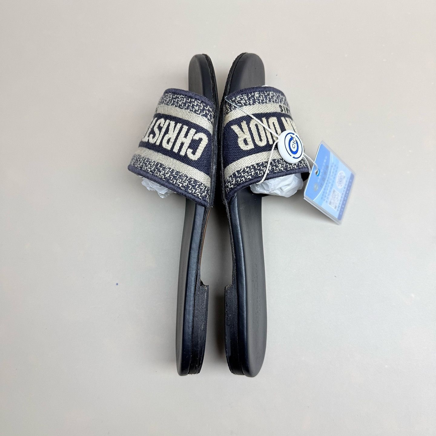 Dior Dior Dway Embroidered Slides Size 36 Size US 6 / IT 36 - 6 Thumbnail
