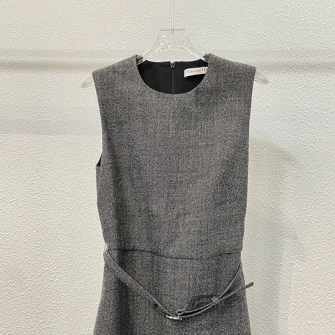 Dior Dior Virgin Wool Belted Mini Dress Size 38 Size S / US 4 / IT 40 - 3 Thumbnail