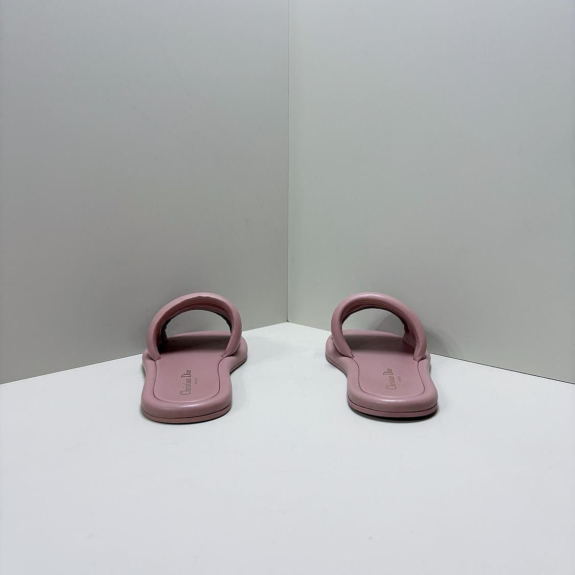 Dior Dior Pink Leather Slides Size 36 Size US 5 / IT 35 - 3 Thumbnail