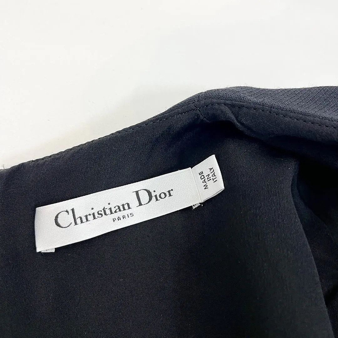 Dior Christian Dior Black Wool Blend Mini Dress Size 40 Size M / US 6-8 / IT 42-44 - 3 Thumbnail
