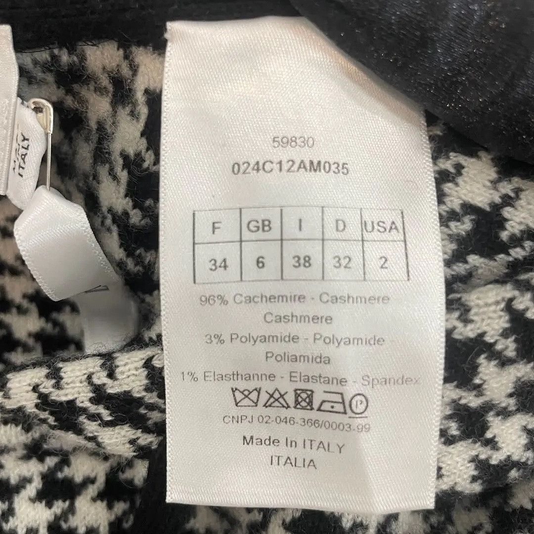 Dior Dior Houndstooth Hooded Cape Size 34 Size XS / US 0-2 / IT 36-38 - 4 Thumbnail
