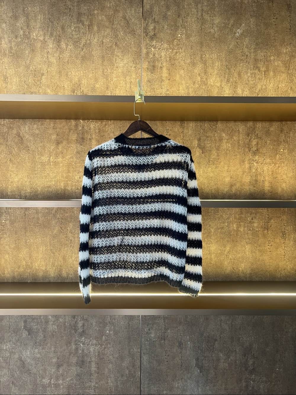 Dior Dior Striped Mohair Knit Sweater Size FR 38 Size S / US 4 / IT 40 - 2 Thumbnail