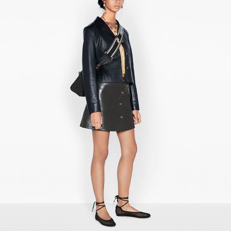 Dior Dior Leather Button Mini Skirt FR 34 Size 25" / US 0 / IT 36 - 6 Thumbnail