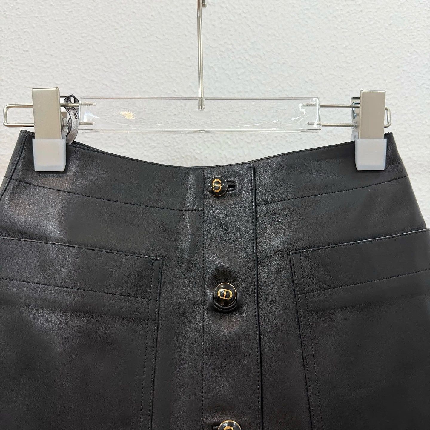 Dior Dior Leather Button Mini Skirt FR 34 Size 25" / US 0 / IT 36 - 5 Thumbnail