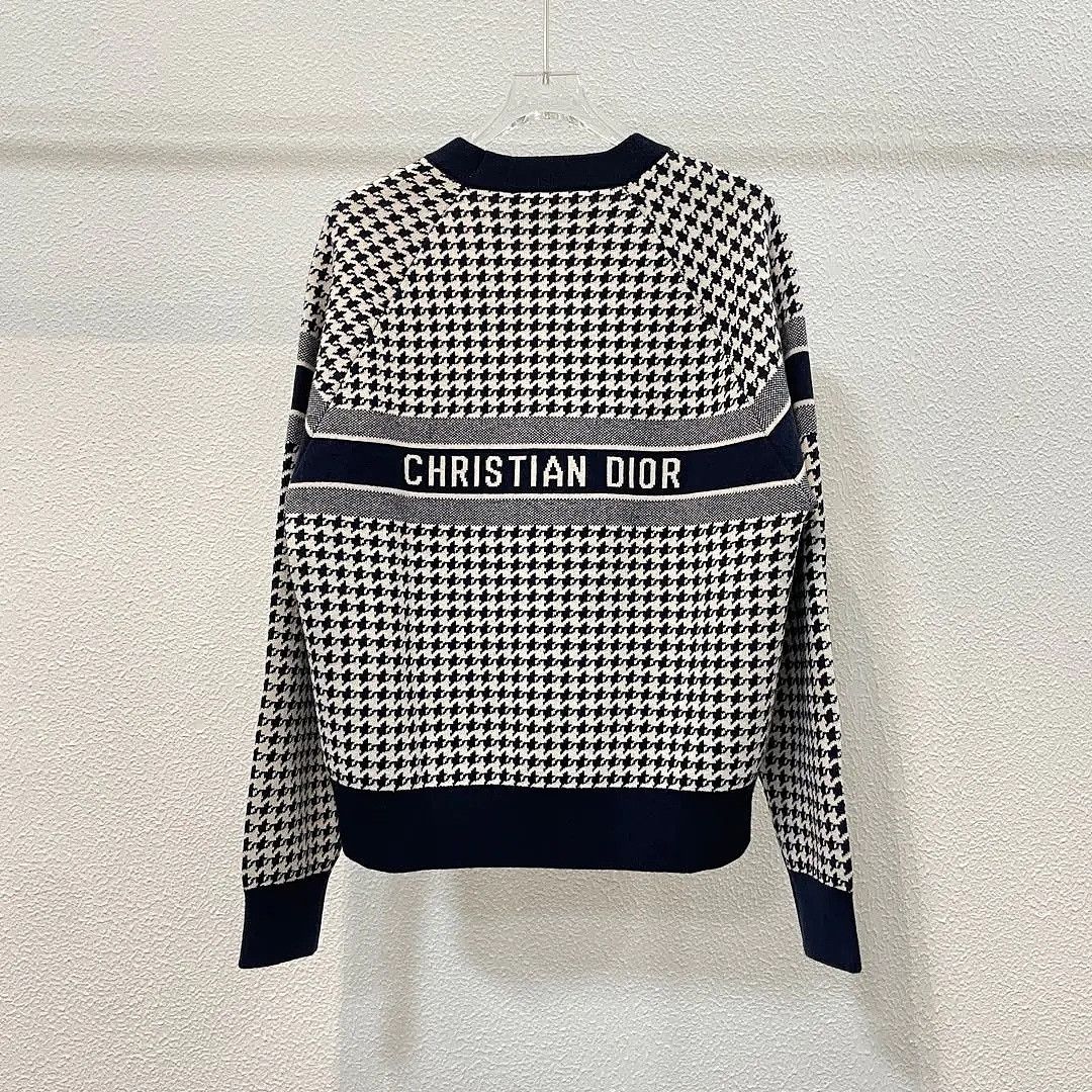 Dior Dior Houndstooth Logo Sweater Size 40 Size M / US 6-8 / IT 42-44 - 2 Thumbnail