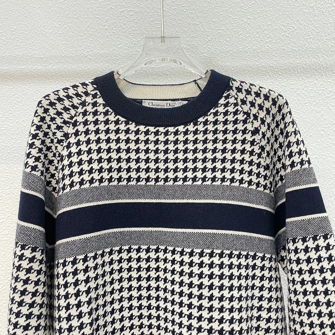 Dior Dior Houndstooth Logo Sweater Size 40 Size M / US 6-8 / IT 42-44 - 3 Thumbnail