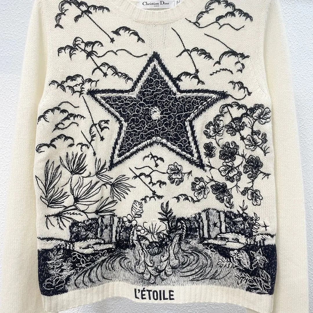Dior Dior Star Embroidery Cashmere Sweater Size FR 38 Size S / US 4 / IT 40 - 7 Thumbnail