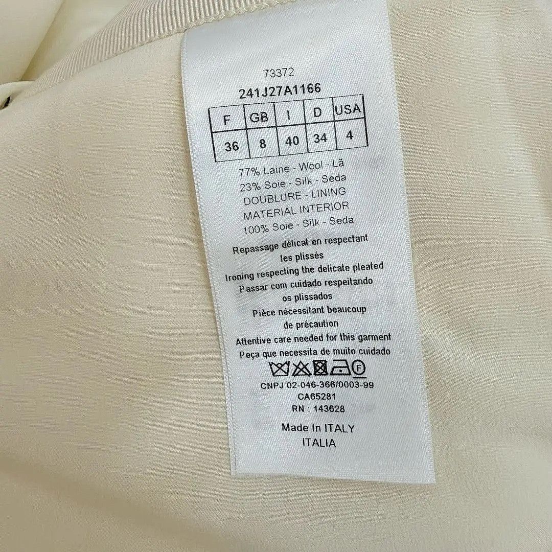 Dior Christian Dior Beige Pleated Mini Skirt Size 36 Size 26" / US 2 / IT 38 - 4 Thumbnail