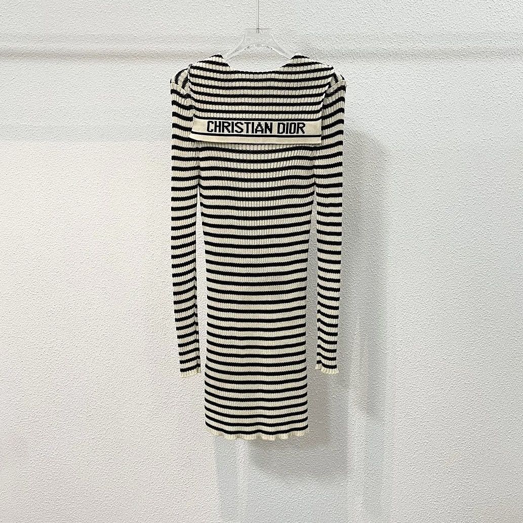 Dior Dior Striped Sailor Knit Mini Dress Size 34 Size XS / US 0-2 / IT 36-38 - 2 Thumbnail