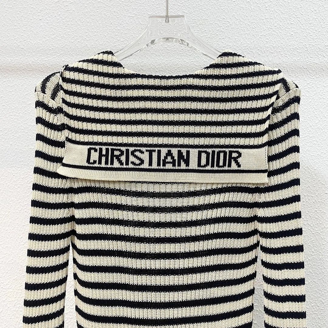 Dior Dior Striped Sailor Knit Mini Dress Size 34 Size XS / US 0-2 / IT 36-38 - 7 Thumbnail
