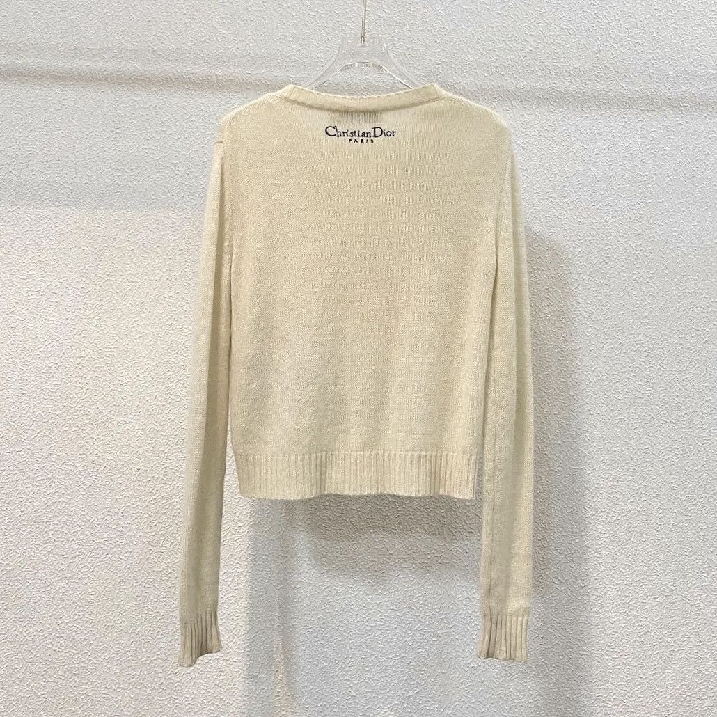 Dior Dior Butterfly Embroidered Cashmere Sweater Size 36 Size XS / US 0-2 / IT 36-38 - 2 Thumbnail