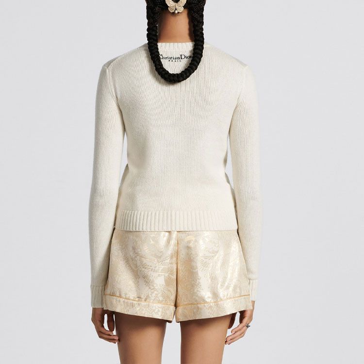 Dior Dior Butterfly Embroidered Cashmere Sweater Size 36 Size XS / US 0-2 / IT 36-38 - 9 Thumbnail