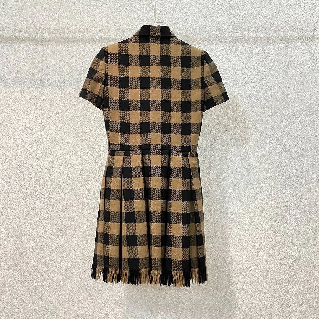 Dior Dior Check Pattern Button Up Dress Size 36 Size XS / US 0-2 / IT 36-38 - 2 Thumbnail
