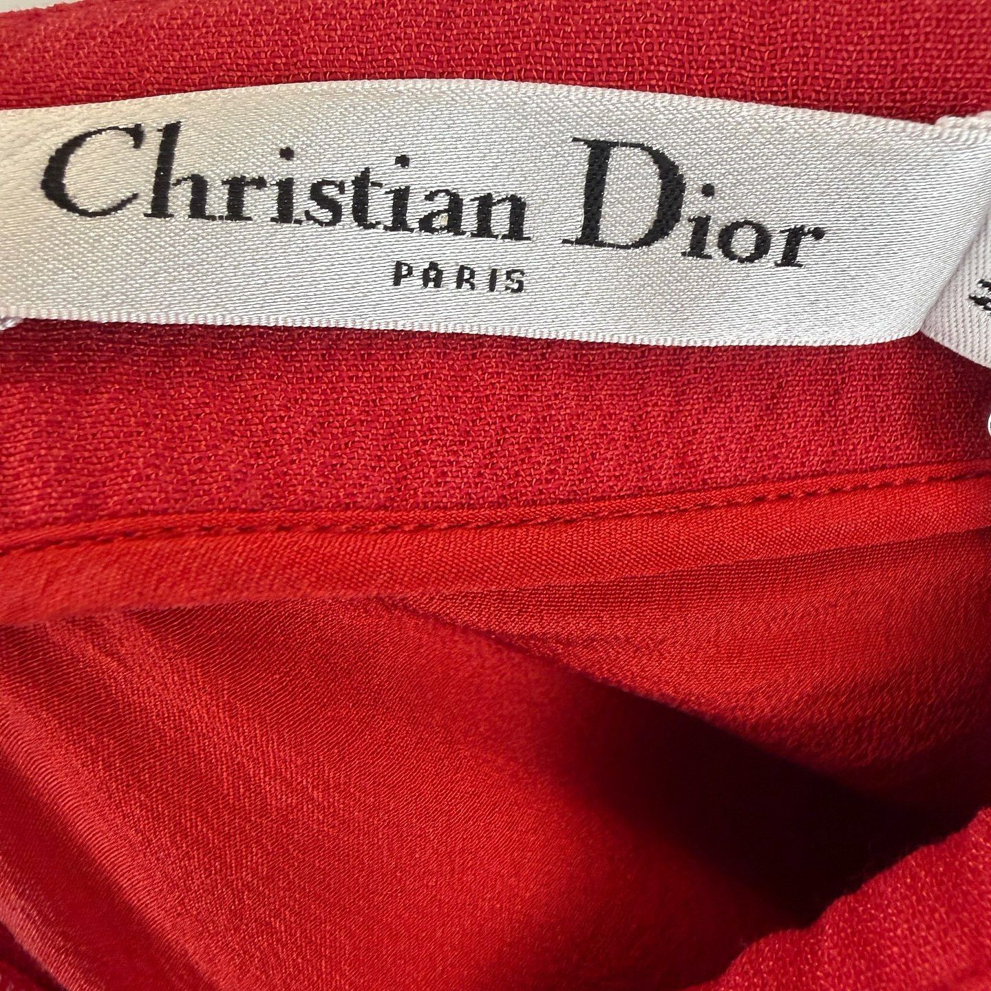 Dior Christian Dior Red Wool Silk Mini Skirt Size 46 Size 32" / US 10 / IT 46 - 3 Thumbnail