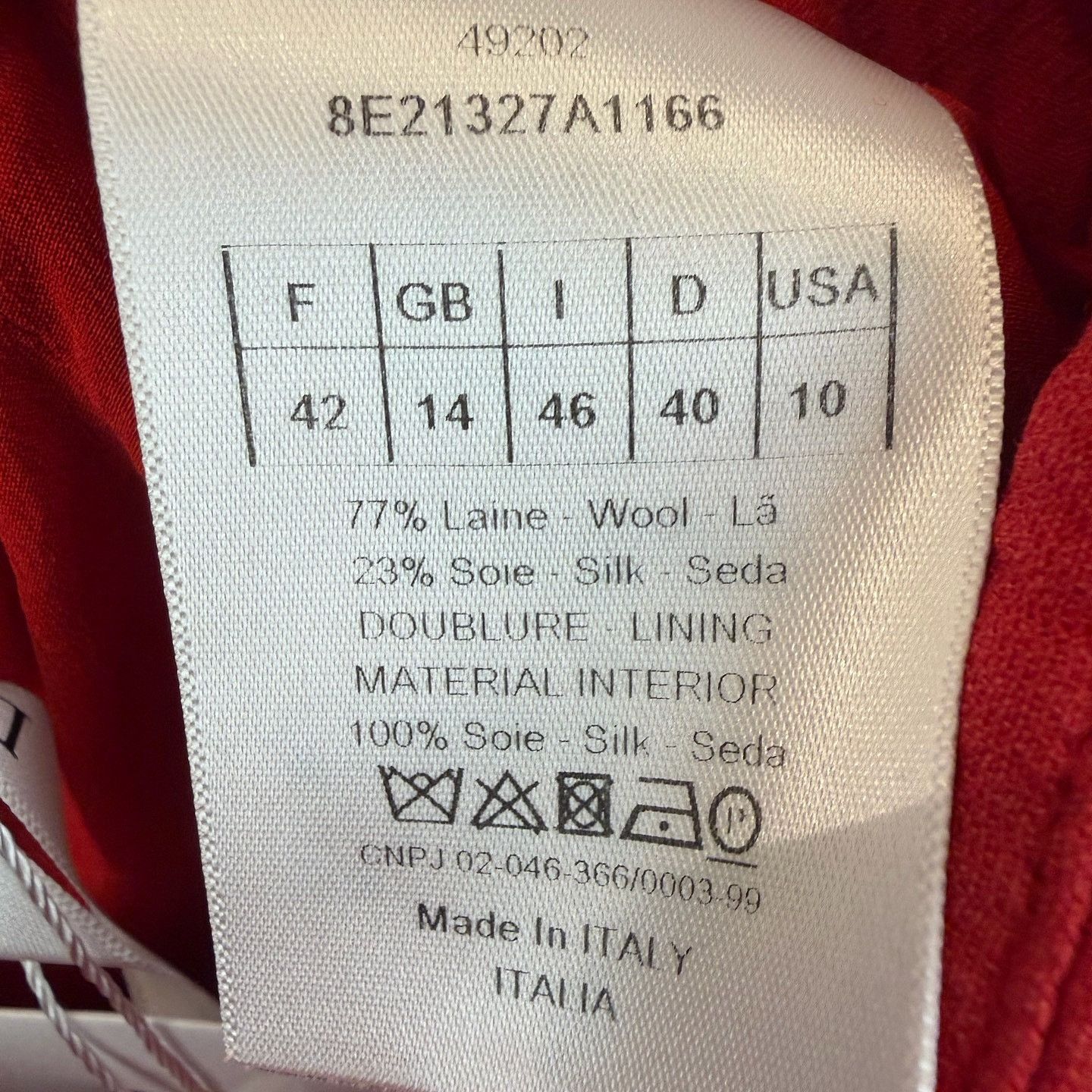 Dior Christian Dior Red Wool Silk Mini Skirt Size 46 Size 32" / US 10 / IT 46 - 4 Thumbnail