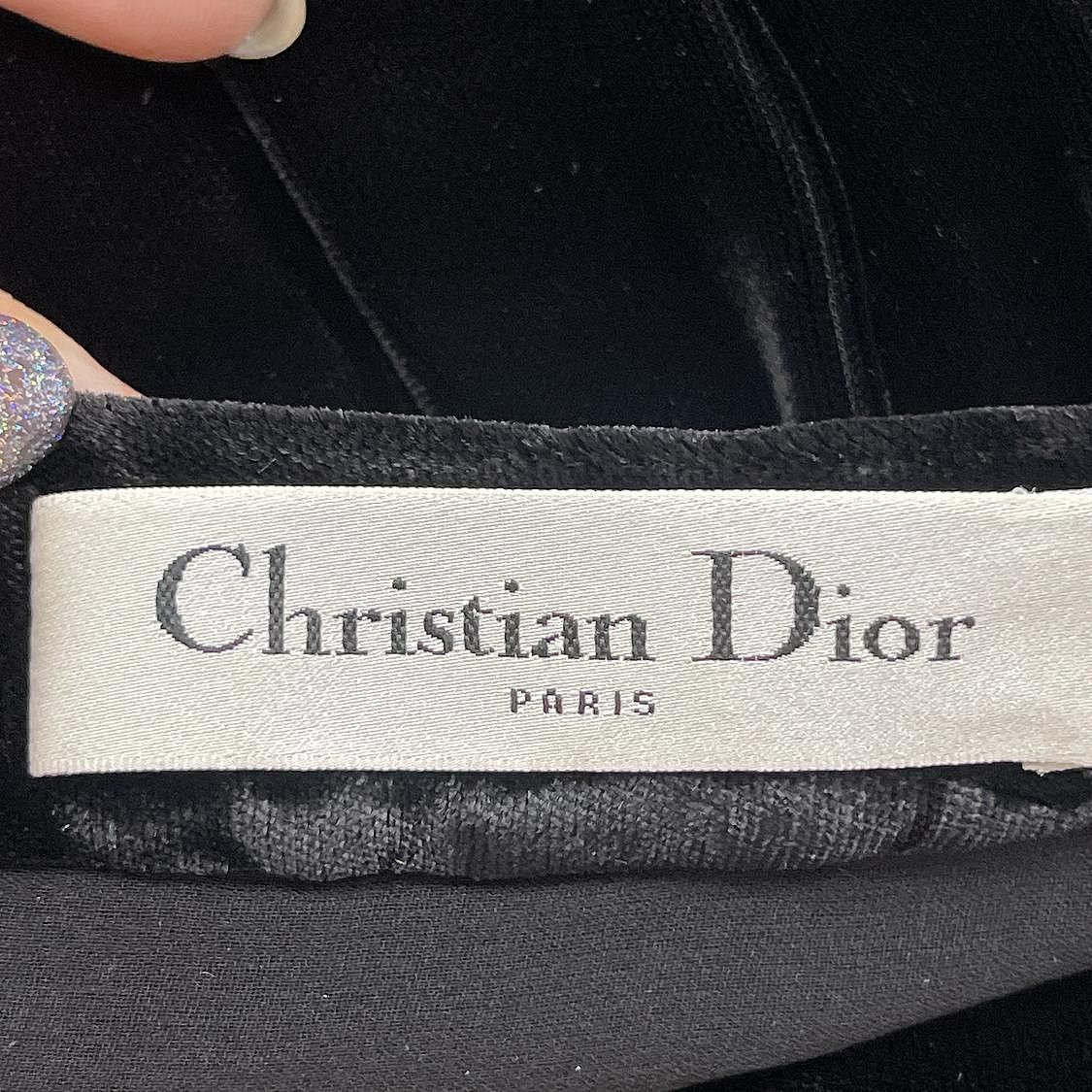 Dior Dior Black Velvet Midi Skirt Size FR 38 Size 27" / US 4 / IT 40 - 3 Thumbnail