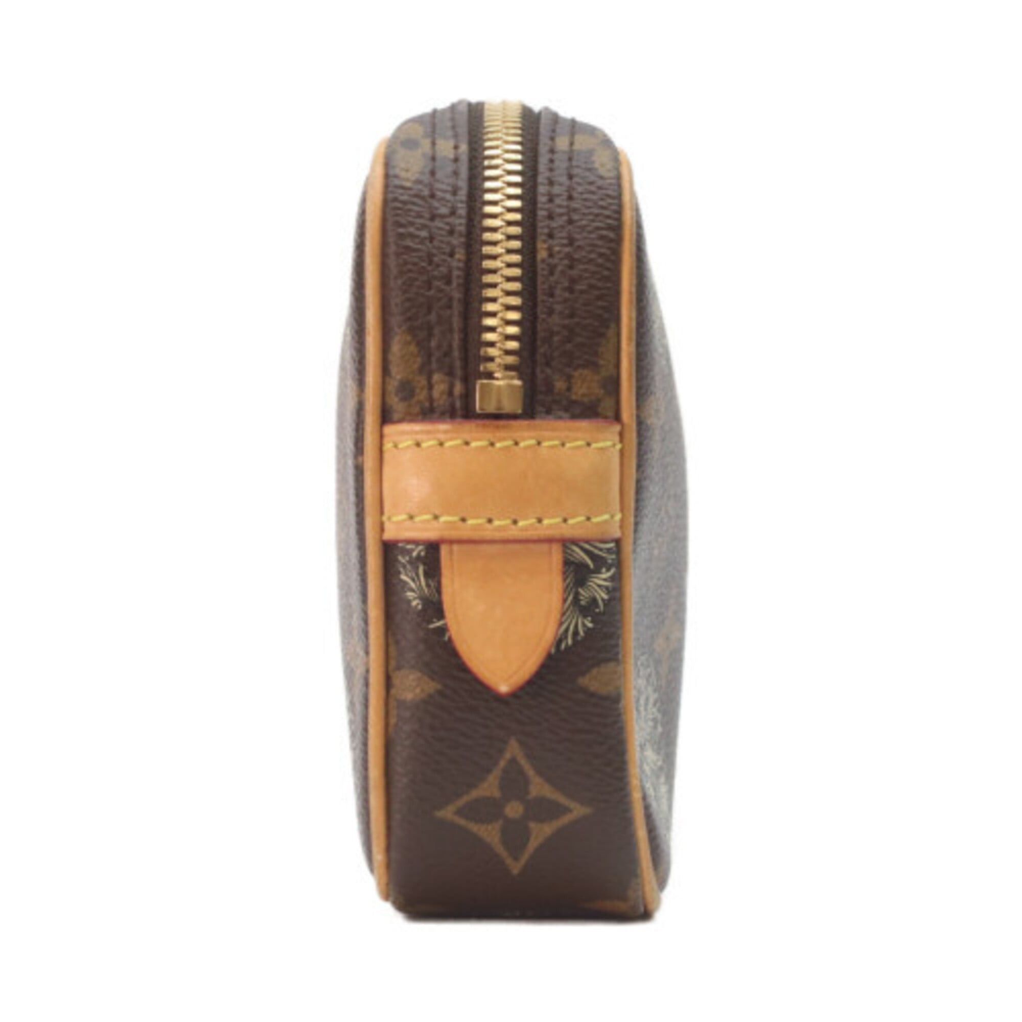 Louis Vuitton LOUIS VUITTON x Christopher Nemeth M61323 Monogram Pochette Volca Clutch Bag, Brown with Gold Hardware, Women's Size ONE SIZE - 2 Thumbnail
