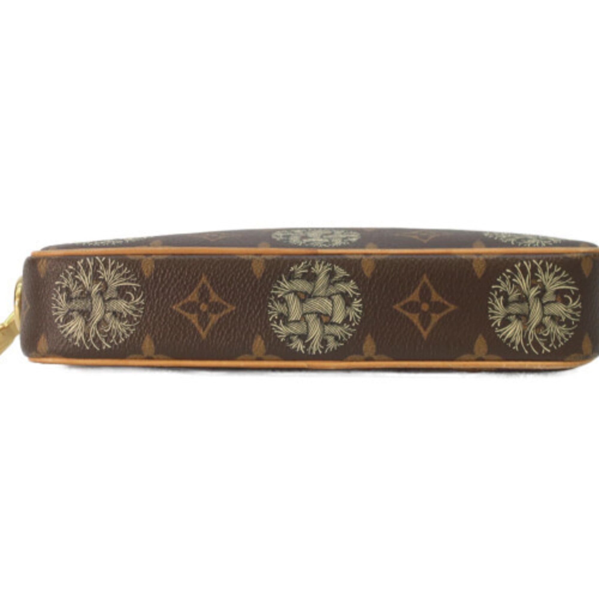 Louis Vuitton LOUIS VUITTON x Christopher Nemeth M61323 Monogram Pochette Volca Clutch Bag, Brown with Gold Hardware, Women's Size ONE SIZE - 5 Thumbnail
