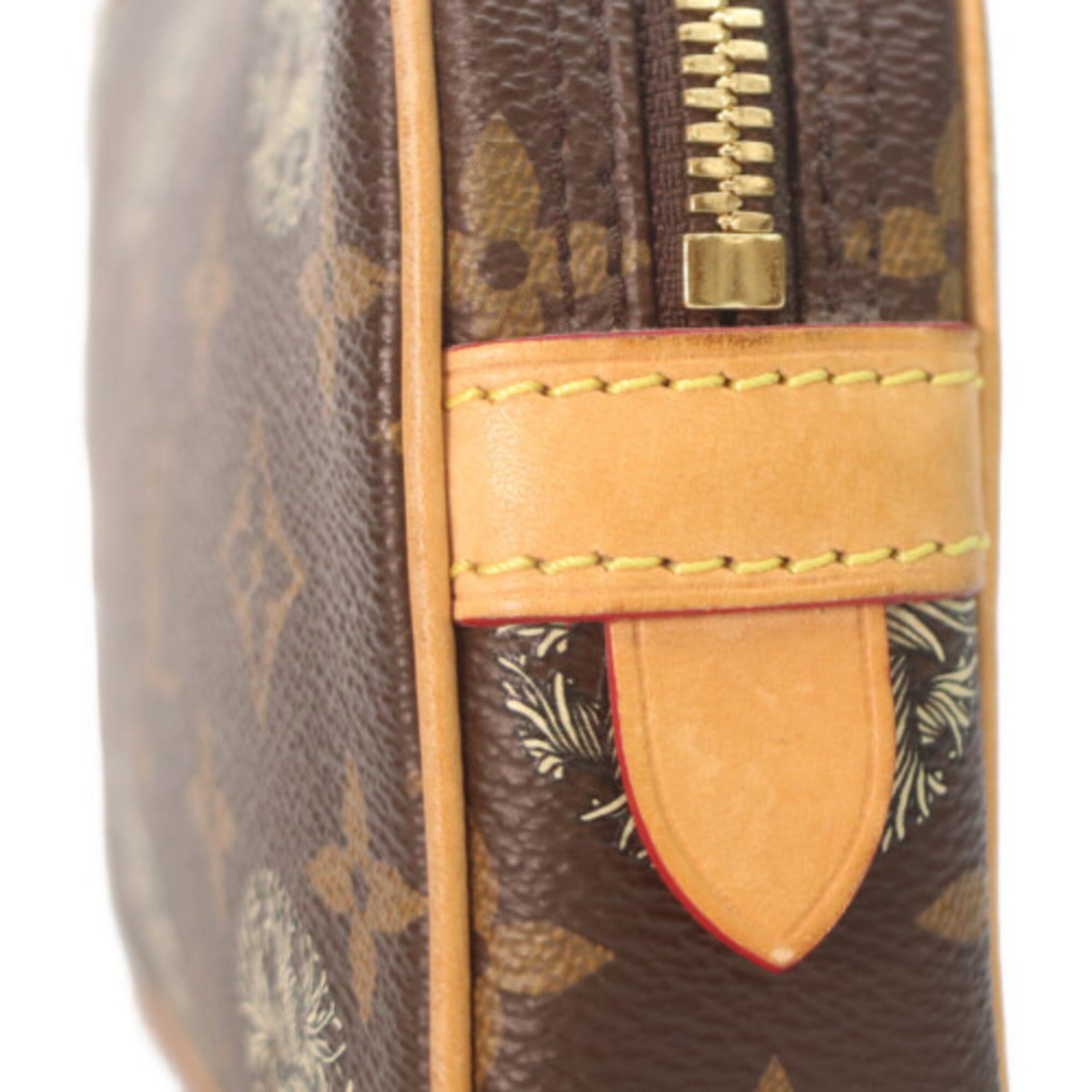 Louis Vuitton LOUIS VUITTON x Christopher Nemeth M61323 Monogram Pochette Volca Clutch Bag, Brown with Gold Hardware, Women's Size ONE SIZE - 7 Thumbnail