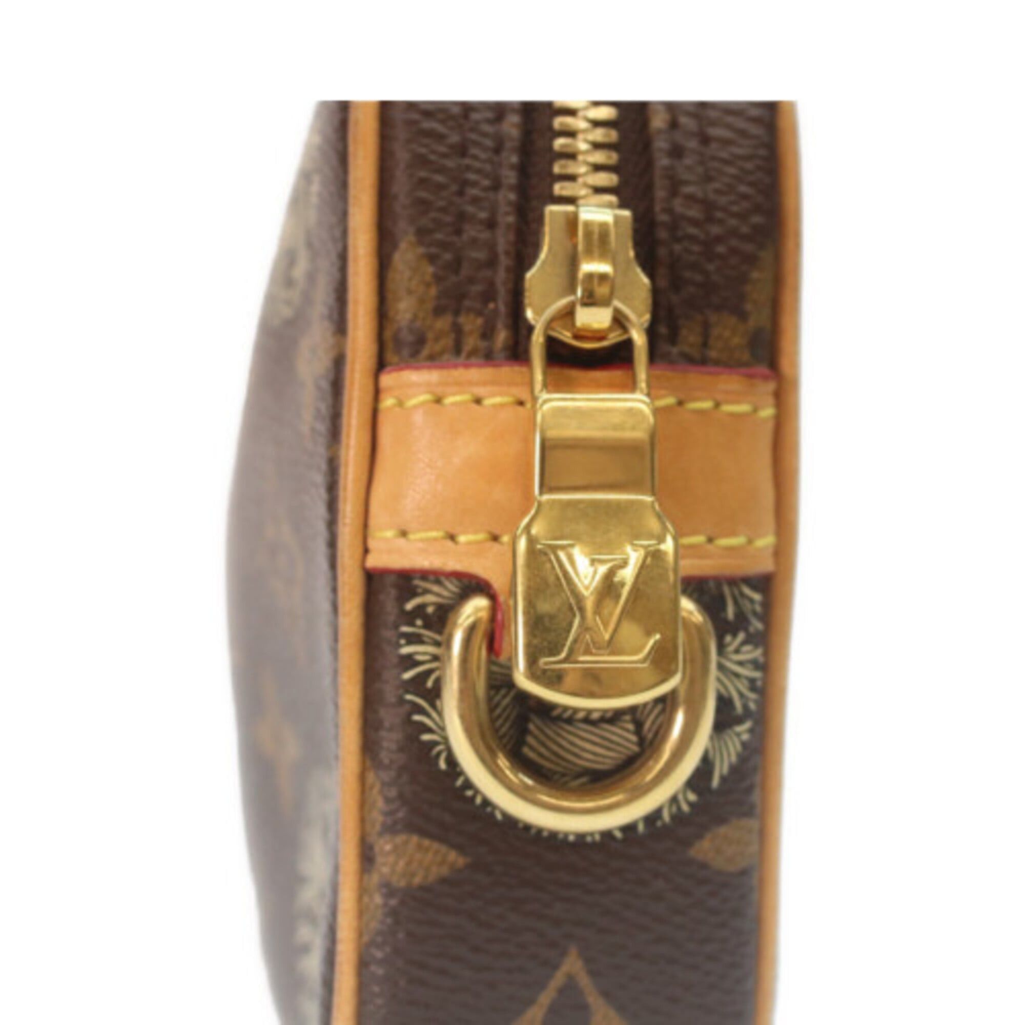 Louis Vuitton LOUIS VUITTON x Christopher Nemeth M61323 Monogram Pochette Volca Clutch Bag, Brown with Gold Hardware, Women's Size ONE SIZE - 6 Thumbnail