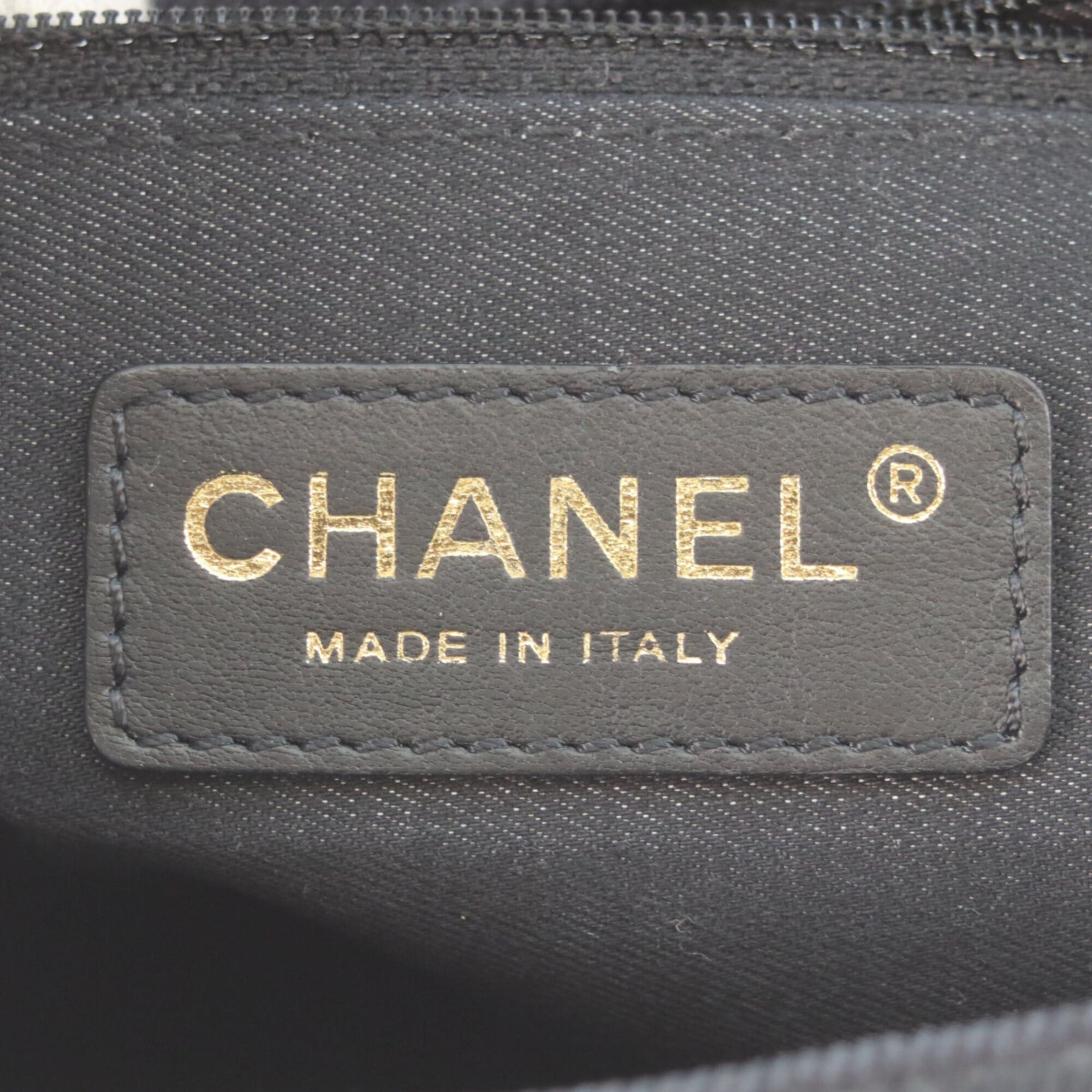 Chanel CHANEL AS3135 Printed Denim Mini Matelassé 21 Chain Shoulder Bag, Black with Gold Hardware, Women's Size ONE SIZE - 9 Thumbnail