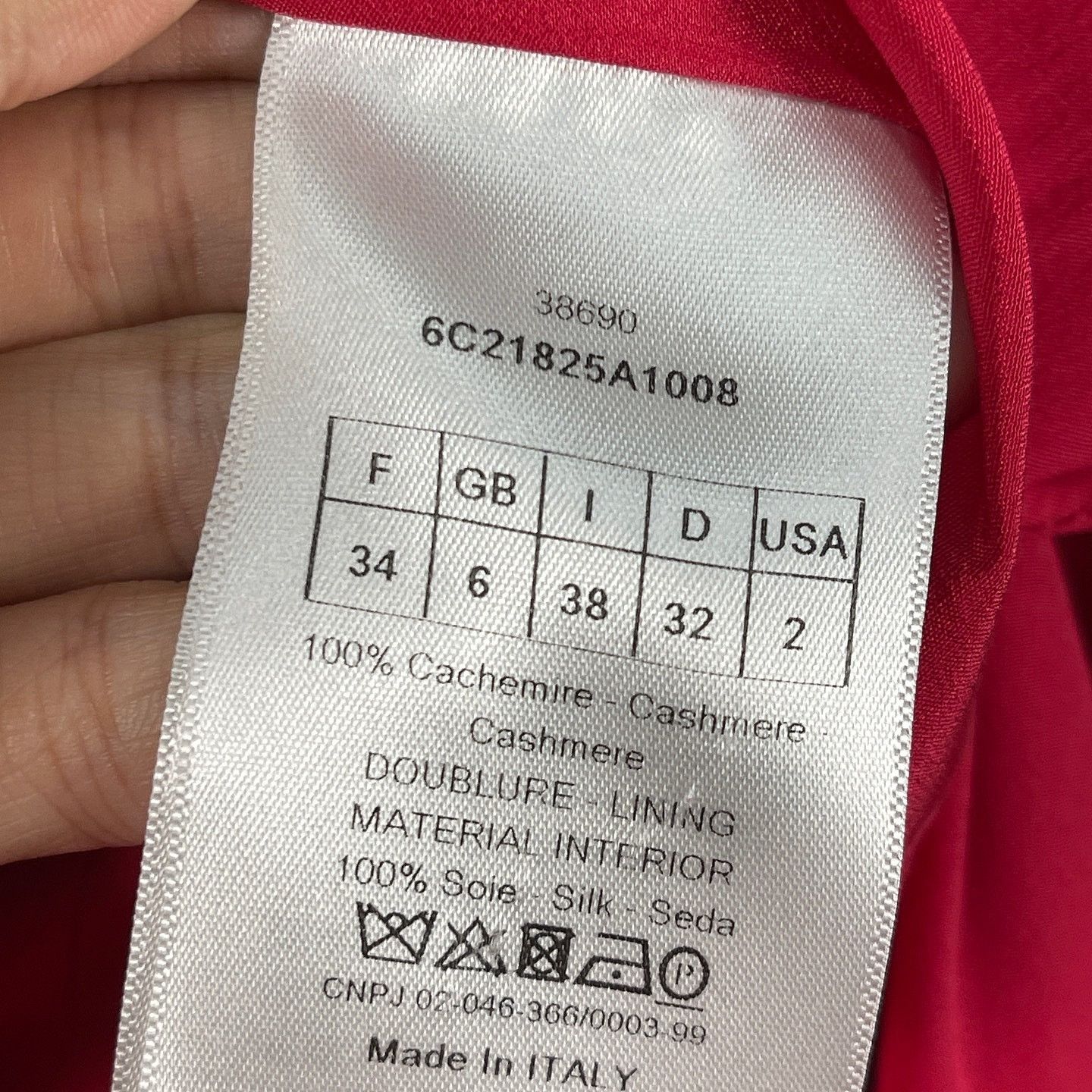 Dior Christian Dior Red Cashmere Coat Size 34 Size XS / US 0-2 / IT 36-38 - 4 Thumbnail