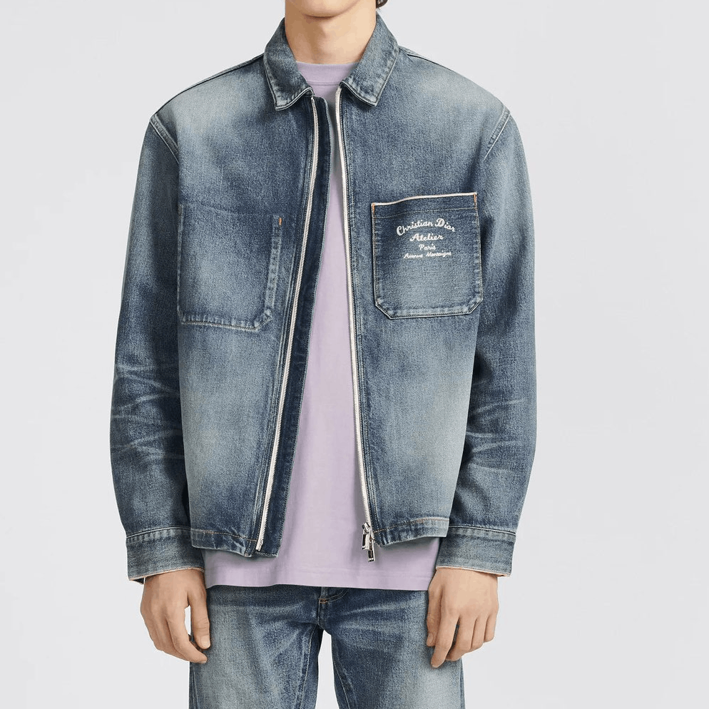 Dior Dior Atelier Logo Embroidery Denim Jacket Size S Size US S / EU 44-46 / 1 - 7 Thumbnail