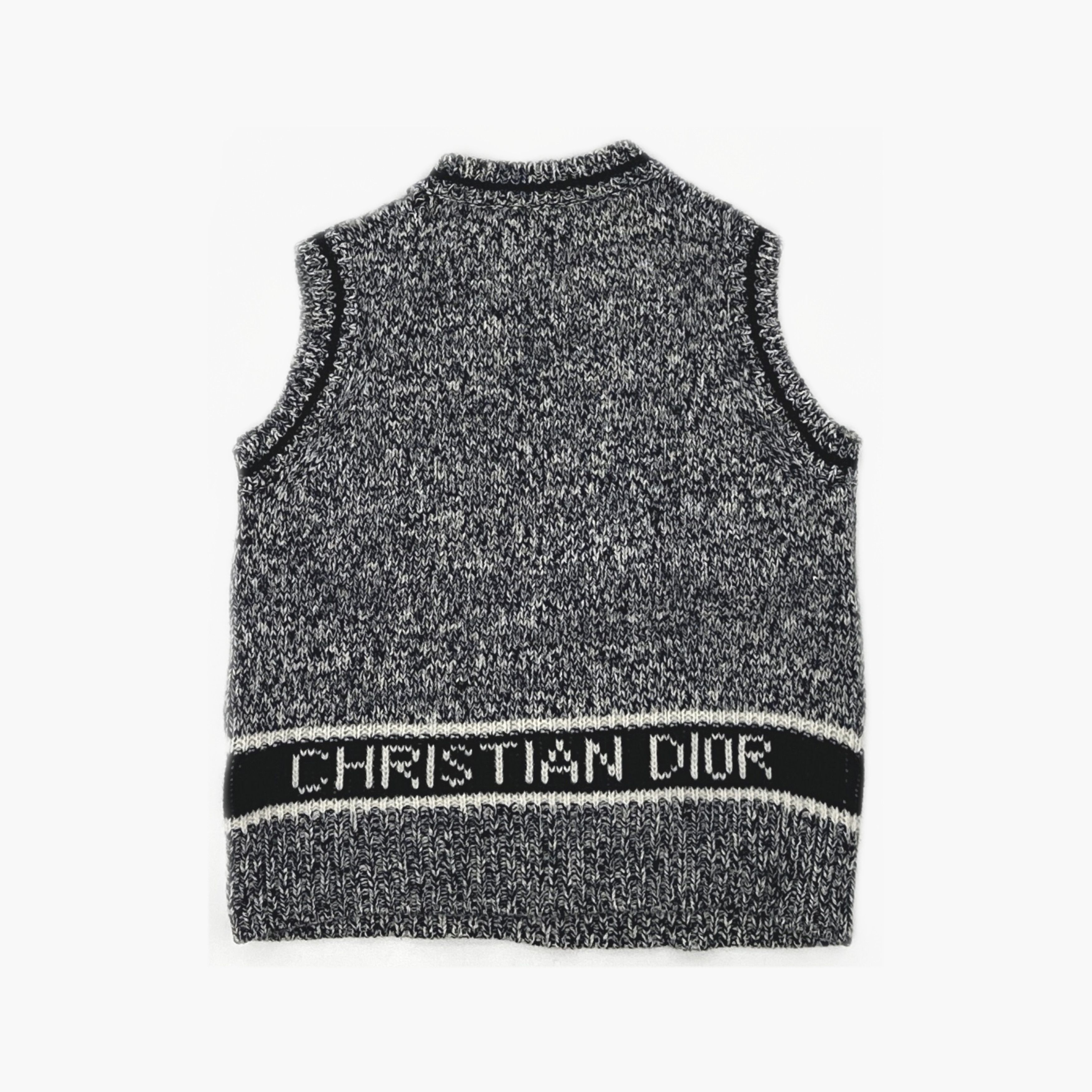 Dior Dior Logo Striped Knit Sweater Vest Size 34 Size XS / US 0-2 / IT 36-38 - 2 Thumbnail