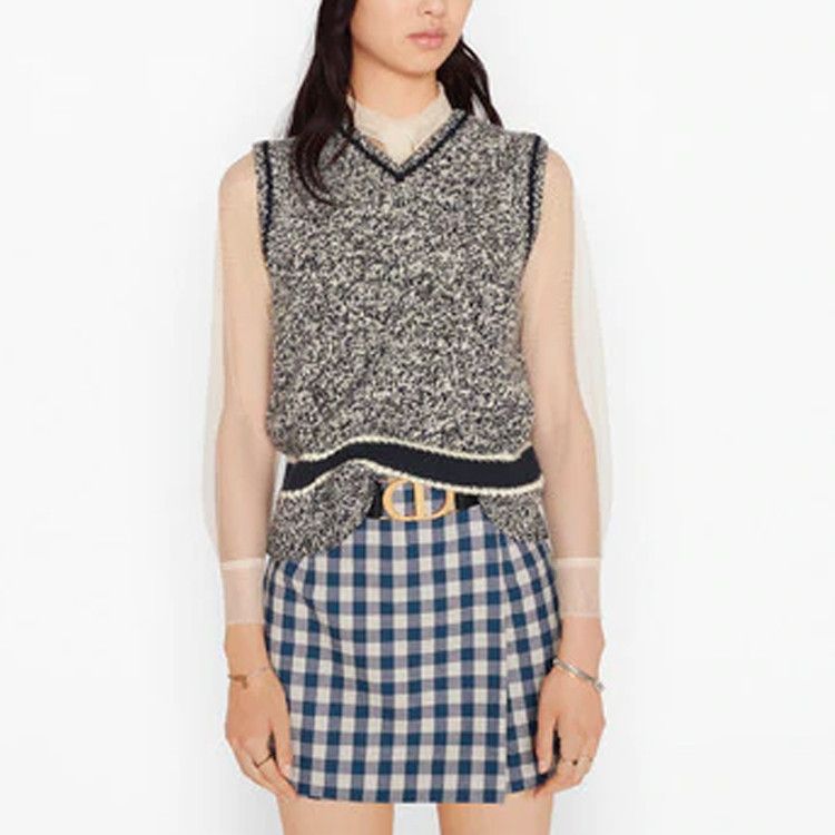 Dior Dior Logo Striped Knit Sweater Vest Size 34 Size XS / US 0-2 / IT 36-38 - 13 Thumbnail