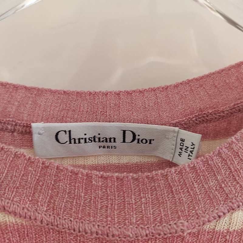Dior Dior Pink Striped Logo Knit Top Size 38 Size S / US 4 / IT 40 - 3 Thumbnail