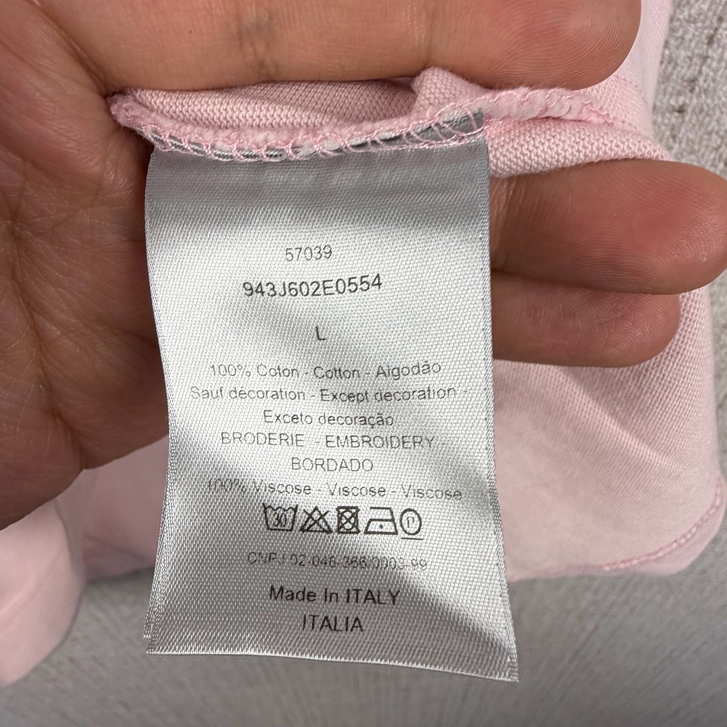 Dior Dior Embroidered Logo T-Shirt Size L Size US L / EU 52-54 / 3 - 4 Thumbnail