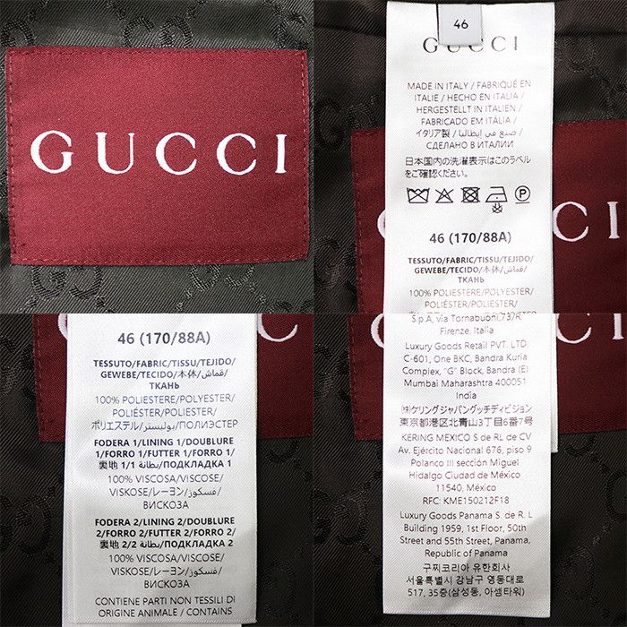 Gucci Gucci Gucci Embroidered Wool Gabardine Suit Plastic / Synthetic Suits DUTY FREE for USA Size ONE SIZE - 9 Thumbnail