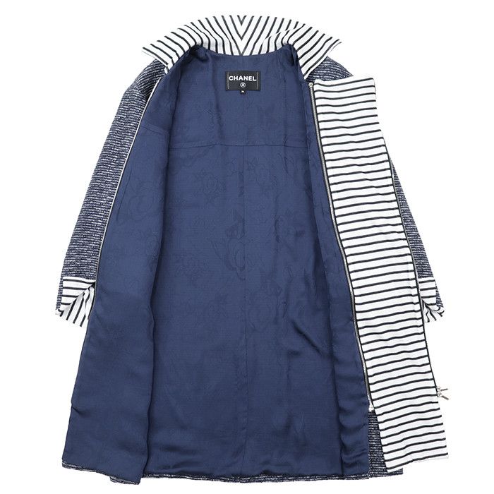 Chanel Chanel Chanel Tweed Coat Textile Outerwear P56027 DUTY FREE for USA Size ONE SIZE - 7 Thumbnail