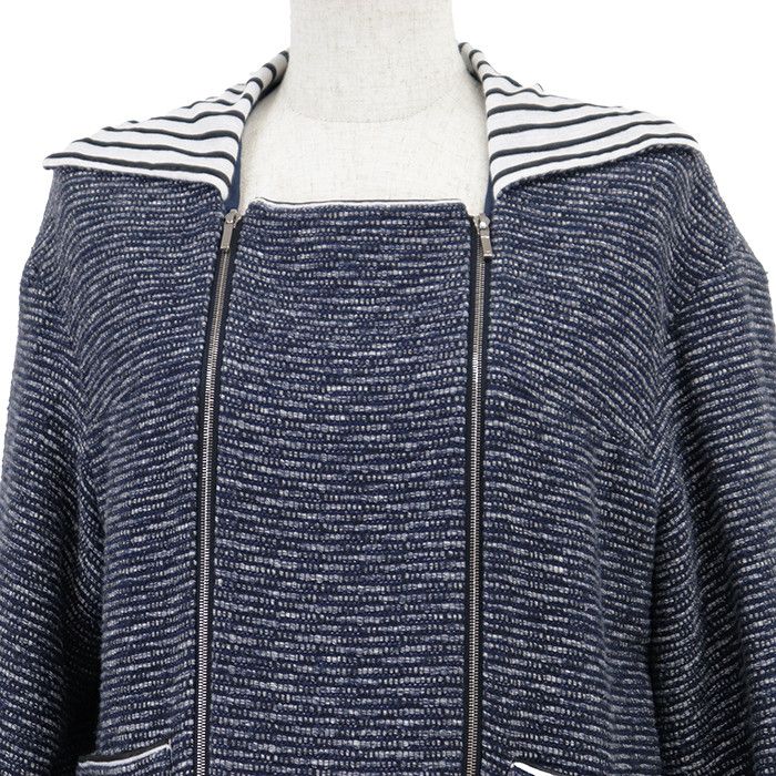 Chanel Chanel Chanel Tweed Coat Textile Outerwear P56027 DUTY FREE for USA Size ONE SIZE - 2 Thumbnail