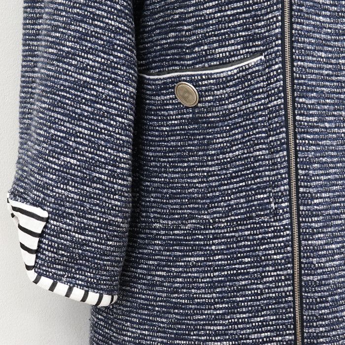 Chanel Chanel Chanel Tweed Coat Textile Outerwear P56027 DUTY FREE for USA Size ONE SIZE - 13 Thumbnail