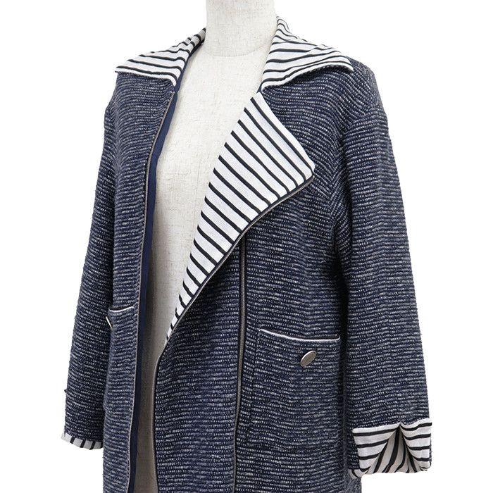Chanel Chanel Chanel Tweed Coat Textile Outerwear P56027 DUTY FREE for USA Size ONE SIZE - 4 Thumbnail