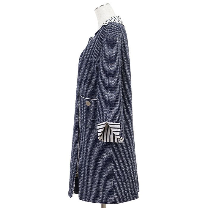 Chanel Chanel Chanel Tweed Coat Textile Outerwear P56027 DUTY FREE for USA Size ONE SIZE - 5 Thumbnail