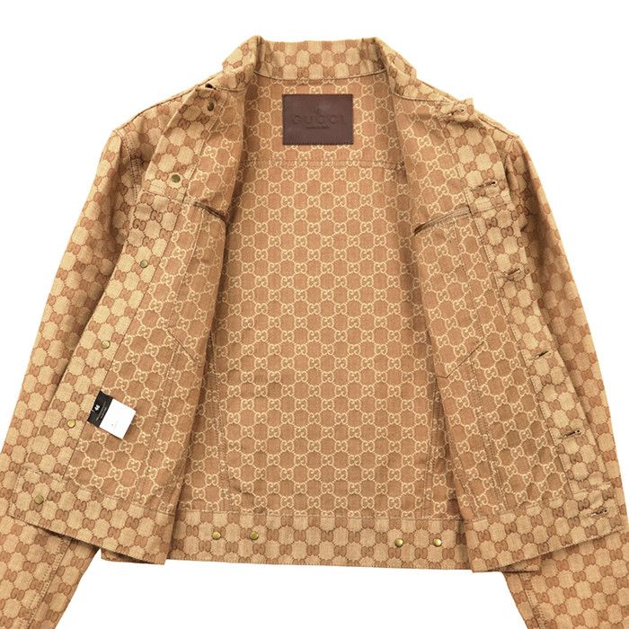 Gucci Gucci Gucci GG Supreme Cotton Jacket Leather Outerwear DUTY FREE for USA Size ONE SIZE - 9 Thumbnail