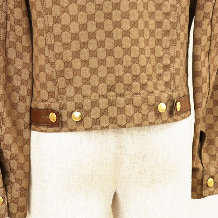 Gucci Gucci Gucci GG Supreme Cotton Jacket Leather Outerwear DUTY FREE for USA Size ONE SIZE - 8 Thumbnail