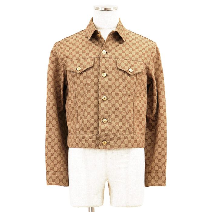 Gucci Gucci Gucci GG Supreme Cotton Jacket Leather Outerwear DUTY FREE for USA Size ONE SIZE - 2 Thumbnail