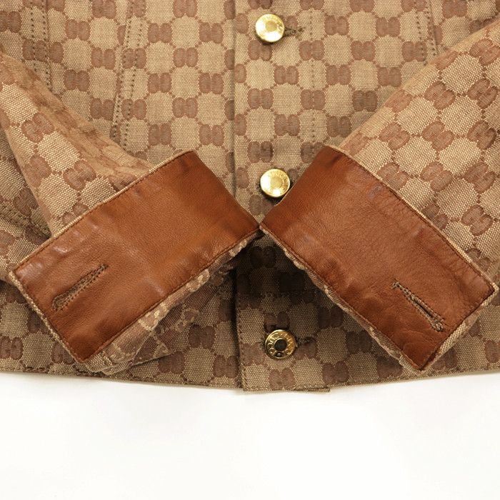 Gucci Gucci Gucci GG Supreme Cotton Jacket Leather Outerwear DUTY FREE for USA Size ONE SIZE - 10 Thumbnail