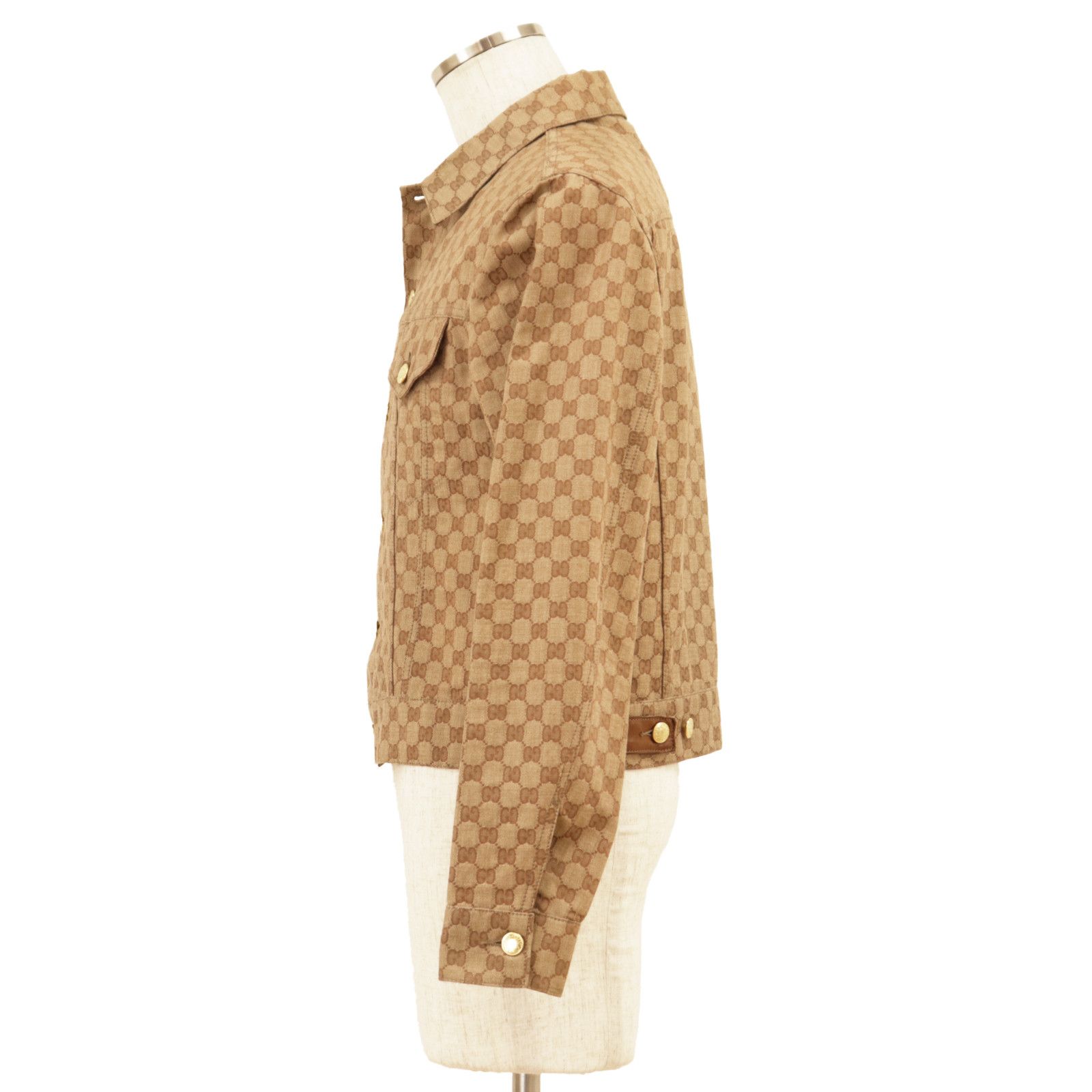Gucci Gucci Gucci GG Supreme Cotton Jacket Leather Outerwear DUTY FREE for USA Size ONE SIZE - 4 Thumbnail