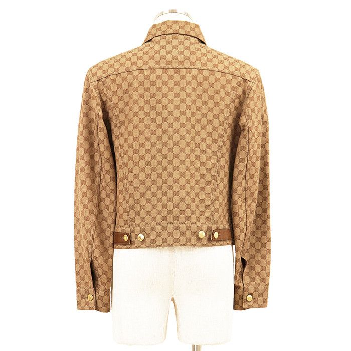 Gucci Gucci Gucci GG Supreme Cotton Jacket Leather Outerwear DUTY FREE for USA Size ONE SIZE - 7 Thumbnail