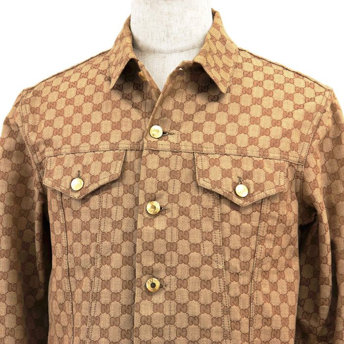Gucci Gucci Gucci GG Supreme Cotton Jacket Leather Outerwear DUTY FREE for USA Size ONE SIZE - 3 Thumbnail