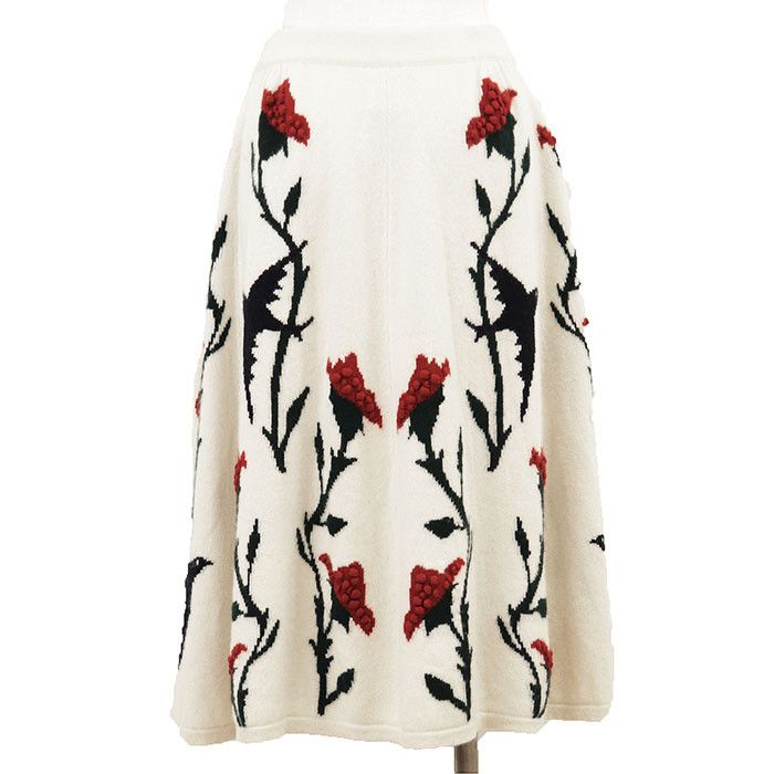 Chanel Chanel Chanel Floral Cashmere Knit Skirt Textile Skirts P52065 DUTY FREE for USA Size ONE SIZE - 5 Thumbnail