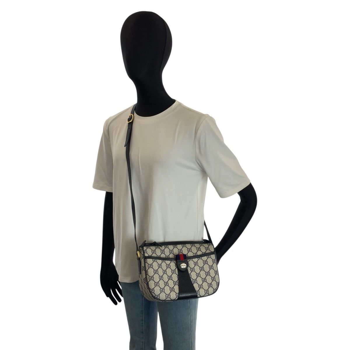 Gucci Gucci Gucci GG Supreme Canvas Leather Shoulder Bag Textile Shoulder Bag 89 02 032 DUTY FREE for USA Size ONE SIZE - 6 Thumbnail