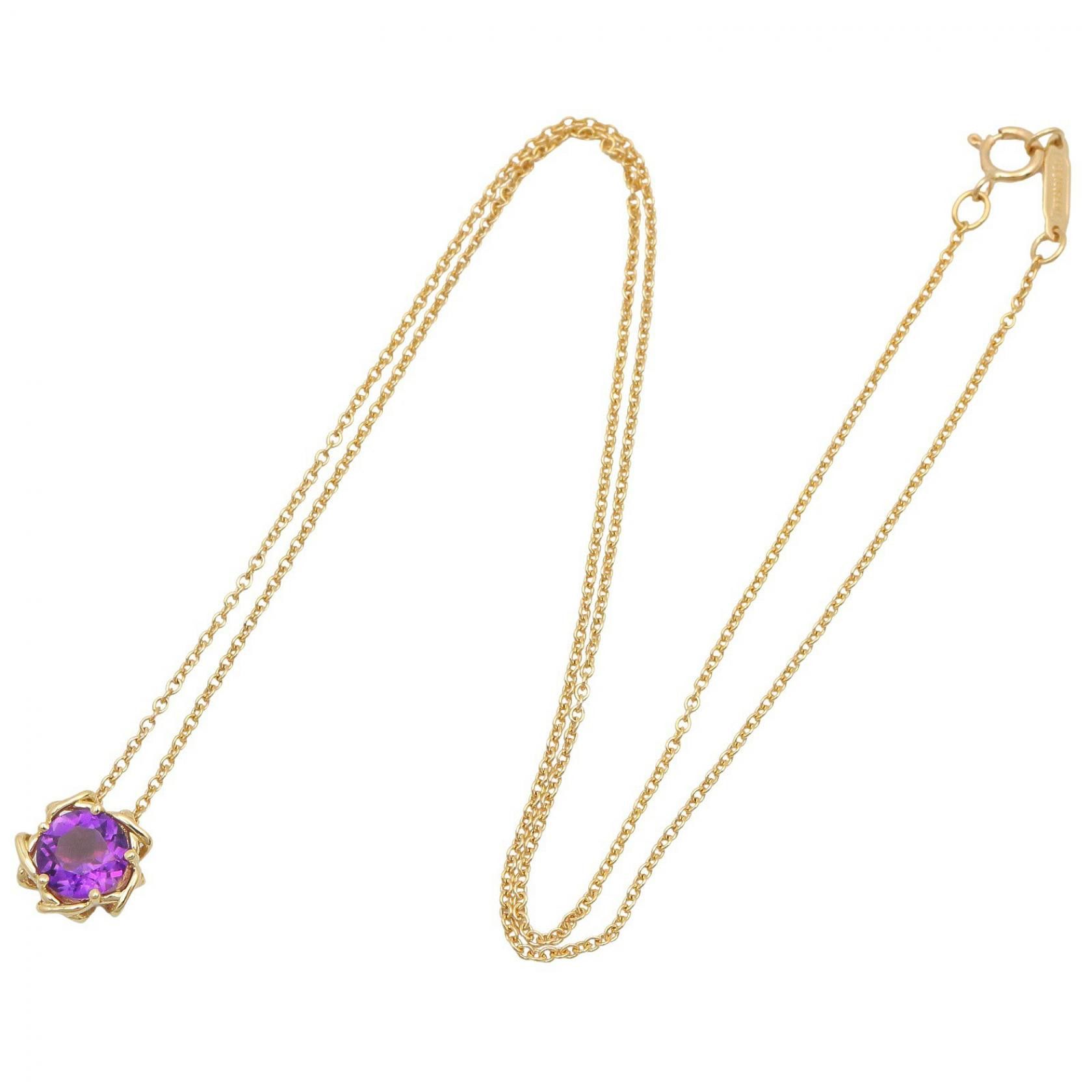 Tiffany & Co. Tiffany & Co. Tiffany＆Co. Au750 Amethyst Necklace Precious Metal Necklace DUTY FREE for USA Size ONE SIZE - 2 Thumbnail