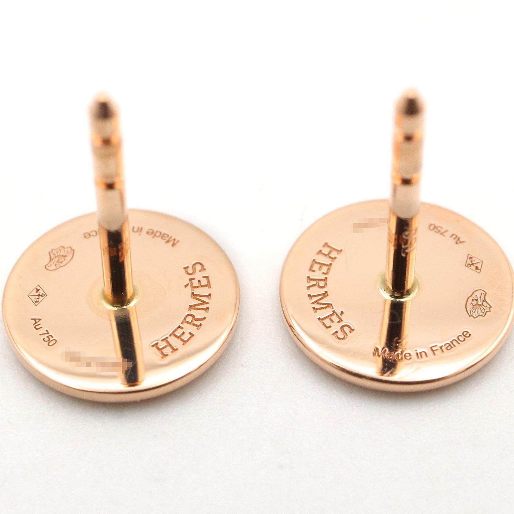 Hermes Hermes Hermes Ex Libris TPM Au750 Earrings Precious Metal Earrings DUTY FREE for USA Size ONE SIZE - 4 Thumbnail