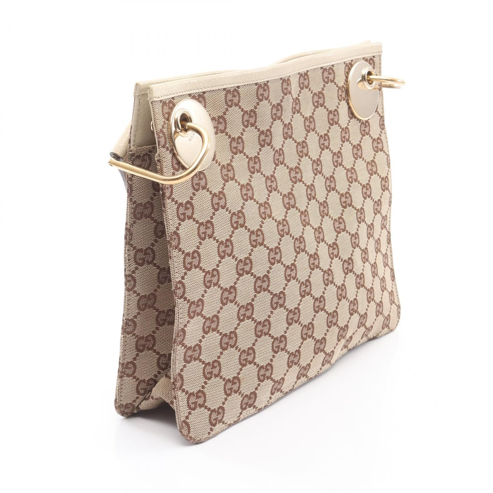 Gucci Gucci Gucci GG Canvas Shoulder Bag Leather Shoulder Bag 120841 DUTY FREE for USA Size ONE SIZE - 2 Thumbnail
